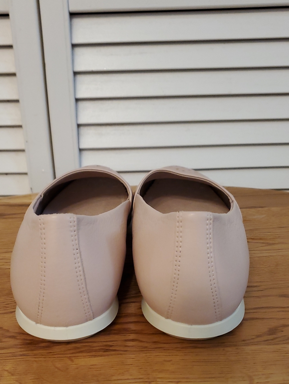 Ecco Pink Blush Touch Leather Ballerina Flats Loafers, Size 8 - Picture 5 of 10